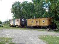 Soo Line potato car and caboose at Depot