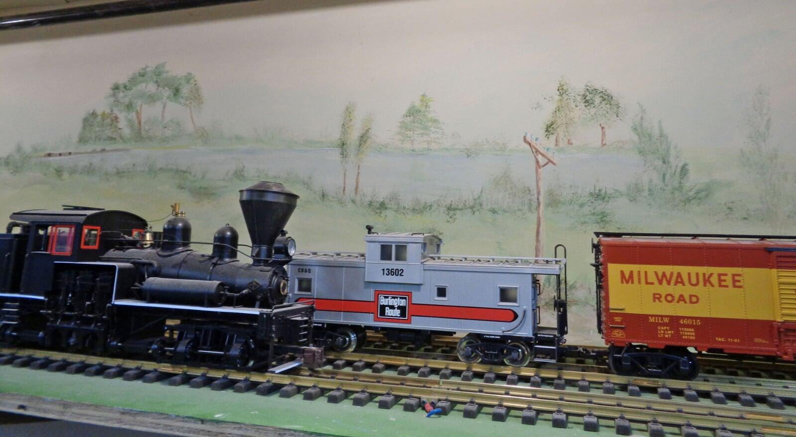 Model train display at the Depot